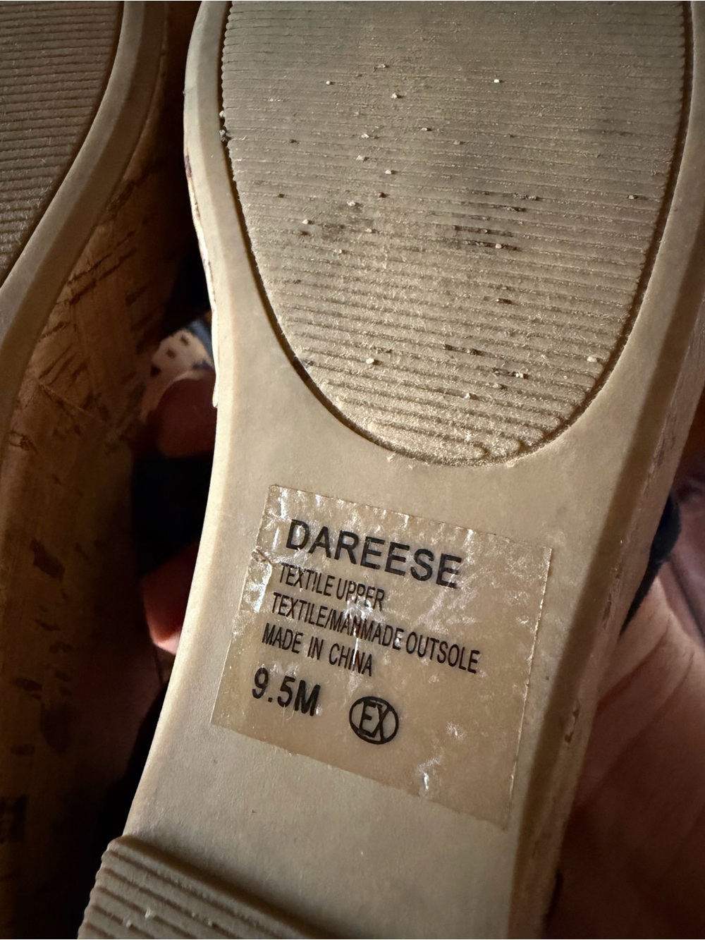 Pop Dareese Cork Wedge Platform Heels in Navy Size 9.5M - Picture 8 of 10